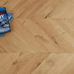 Eco Flooring Direct Alnwick Chevron/Unfinished Multi-Ply Oak - Flooring Product image